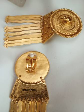 Pre-Columbian "Sun Goddess Design" Earrings - $40 (Madison)63471318126339124