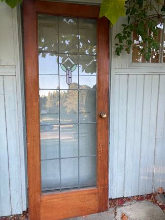 Interior door with stained glass detail 1