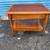 Vtg Mahogany Basket Weave Front Side Table Nightstand 5 thumbnail