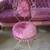 1960s purple tassel vanity chair 2 thumbnail