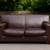 DISCOUNTED PRICE FOR TODAY brown leather loveseat in Great Condition 3 thumbnail