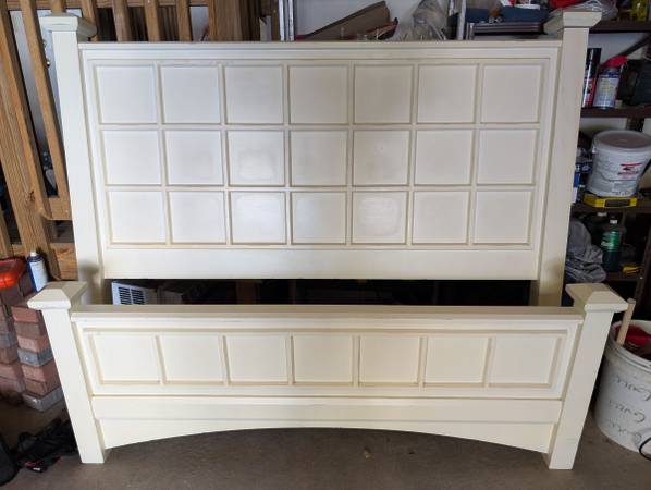 Queen bed headboard & frame 1