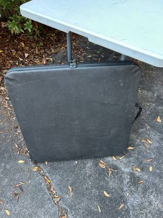 Small folding portable table with handle 1