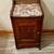 Antique Marble top Coal Hob Cabinet Nightstand End Table Accent Brass 2 thumbnail