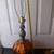 Table Lamp MCM amber glass globe, night light, vintage amber 1 thumbnail