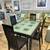 Great Expandable Table with 4 Chairs, Black w/Glass Inserts 1 thumbnail