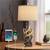 Rustic Deer Antler Table Lamp 28" Farmhouse Cabin Decor with Dual USB Ports 1 thumbnail