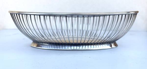 Vintage Gorham YC743 Silver-Plated Oval Wire Bread/Fruit Basket