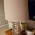 Mercury Glass LAMP with beige linen shade 7 thumbnail