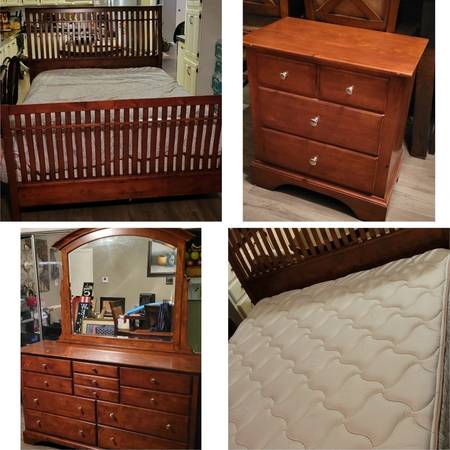 Queen Size bedroom set with mattress included 1