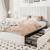 Queen Size Storage Bed Frame, Vertical Channel Tufted Adjustable Headboard, Velv 1 thumbnail