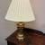 MK- Misc Table Lamps with Shade Ceramic and Brass Base Set of 3 1 thumbnail