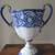 Bombay Company Large Double-Handled Vase Trophy Loving Cup Blue White 8 thumbnail
