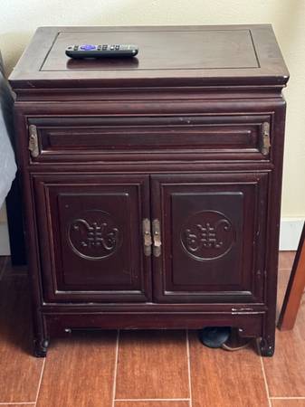 Asian - Design Walnut Side Table 1