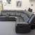 New dark gray leather recliner sectional couch - $1250 (Escondido) 1 thumbnail