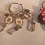 Disney Mickey & Minnie Mouse Metal Keychain Ring 3  Faces & More 1 thumbnail