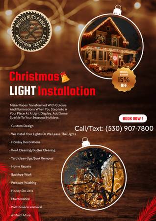 Let us take the stress off of putting up your christmas mights this year! 1