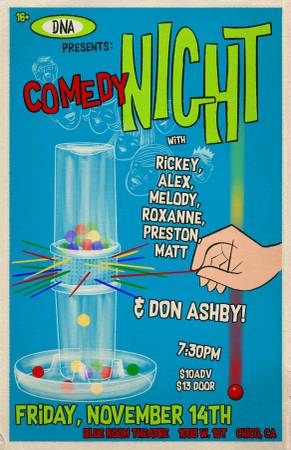 Comedy Night at the Blue Room Theatre! Friday 11/14 - $13 (Chico, CA) 1