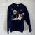 Vintage Jerzees Navy Christmas Sweatshirt 2000’s Appliqué  Sz L 2 thumbnail