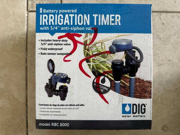 DIG 3/4 in. Digital Timer with Anti-Siphon Valve, New 1