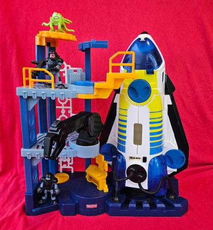2008 Fisher Price Imaginext Space Station Shuttle Rocket Ship w Tower 1
