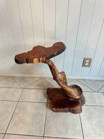 Rustic Live-Edge Side Table 1