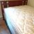 SOLID WALNUT MCM BED AND MATTRESS SET, FULL SIZE, EXC COND. 1 thumbnail