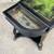 French Neoclassical Ebonized & Leather Top Console Table with Planter 5 thumbnail