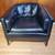 Vintage MCM Black Vinyl Tufted Club Chair w/Nail Head Trim 2 thumbnail