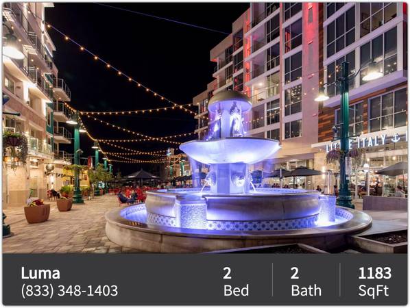 $4,616 / 2br - 1183ft2 - 8 weeks free rent on a 16-month lease when you move in by 11/25/25! (San Diego - Little Italy)64037223467137121