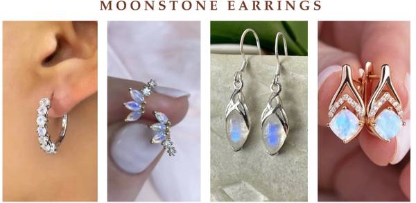 Buy Natural Moonstone Earrings for Women in USA Online 1