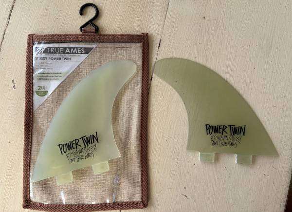 True Ames Stussy Power Twin Surfboard Fin - sporting goods - by