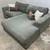 Ashley 2-Piece Gray Corduroy Sectional Couch 5 thumbnail