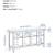 Ikea Hemnes Gray Console Table/ TV Unit with 4 Storage Baskets 4 thumbnail