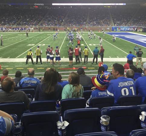 Lions Sec 109 vs Packers for Thursday, Nov 27th - 4 Lower Searts 1