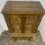 Antique hand painted Victorian Jacobean liquor cabinet 5 thumbnail