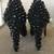 SAM EDELMAN BLACK SUEDE SPIKED RHINESTONE HEELS Sz 8.5 6 thumbnail