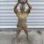 Young Man with Gourd Cast Aluminum Sculpture Antique 13 thumbnail