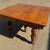 Antique Solid Wood Square Dining Table on Wheels 4 thumbnail