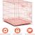 Pet Dog Cat Folding Crate W Pan, Pink, 24.77x17.49x19.49, Metal, NEW 3 thumbnail