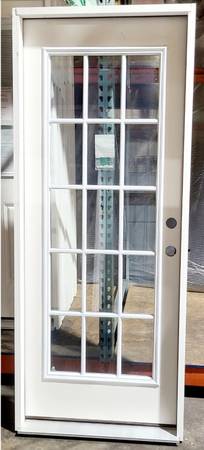 New 32" 15 Lite LH Inswing Fiberglass Exterior Entry Door 1