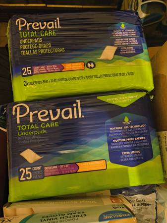 2XL Prevail Pull Ups, Prevail Chucks, Bariatric Socks, Wipes Nurses Lot Haul 1