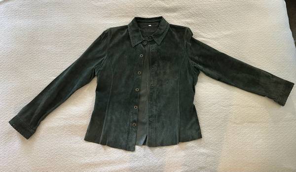 Forest green suede jacket 1