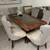 DINING ROOM TABLE BEAUTIFUL Rustic Solid Wood Table with glass top 7 thumbnail