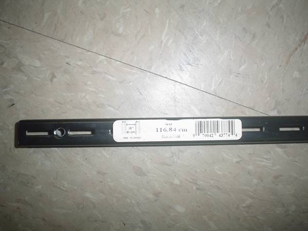 Black  Metal Vertical Shelving Rails : 48" long + more... 1