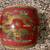 Chinese lacquer painted wood double headed drum brass dragons Great!! 3 thumbnail