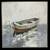 Framed Canvas Large Painting Boat Seascape unSigned 31 x 31 inch 15 thumbnail