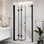 40-1/4''-42'' W x 72" H Tri-Fold Shower Glass Door, Matte Black #5271 1 thumbnail