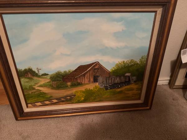 Framed Victorian and Rustic Landscape Paintings 1