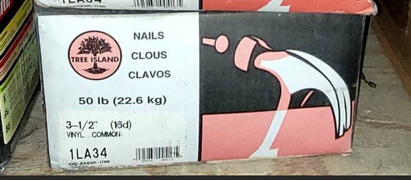 tree island nails 50lb 3.5" 16d Vinyl coated common 1